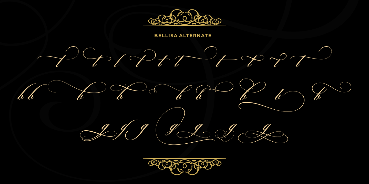 Ejemplo de fuente Bellisa Script #4